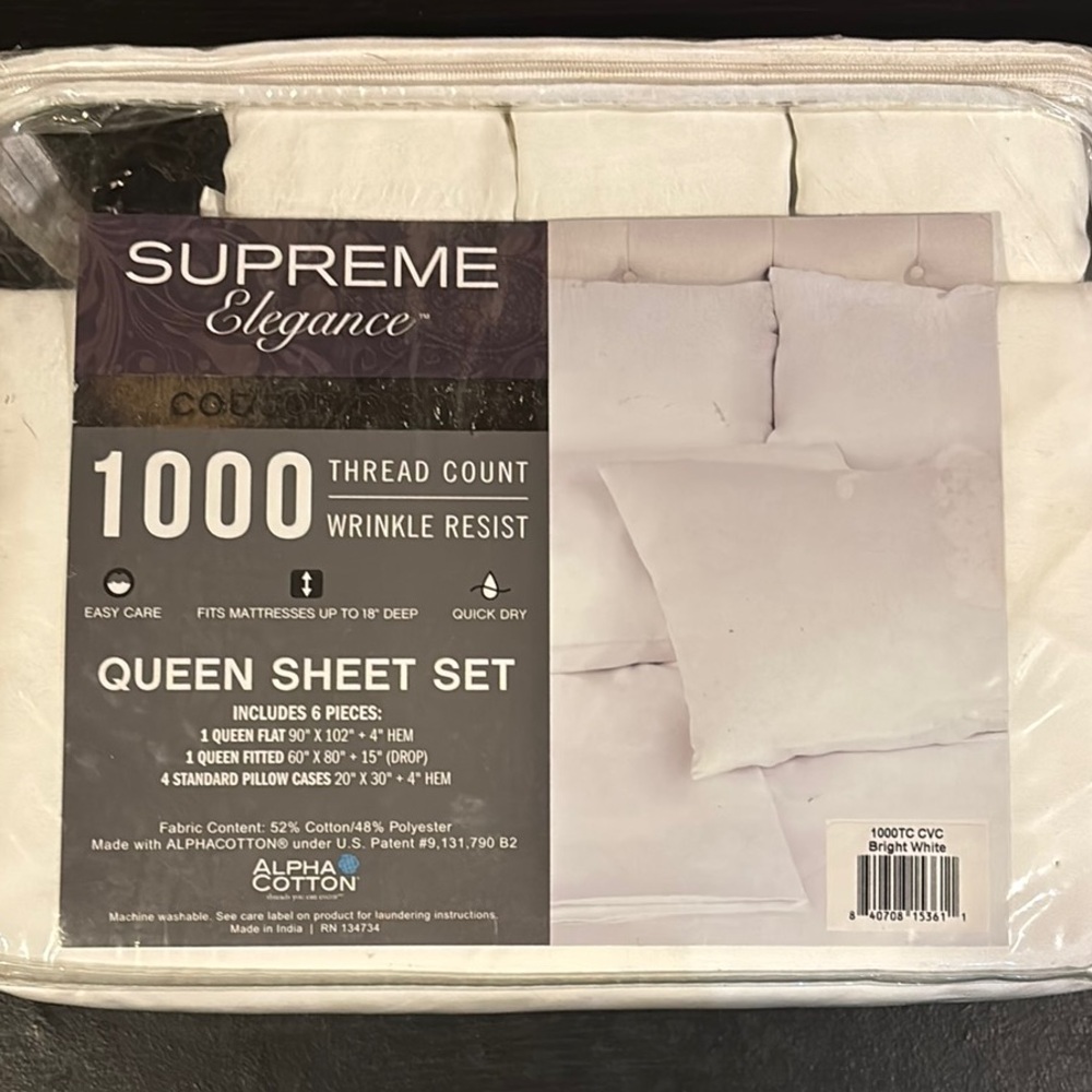Queen Sheet Set - White